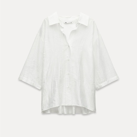 Zara Tops - Zara White Button-Up Blouse